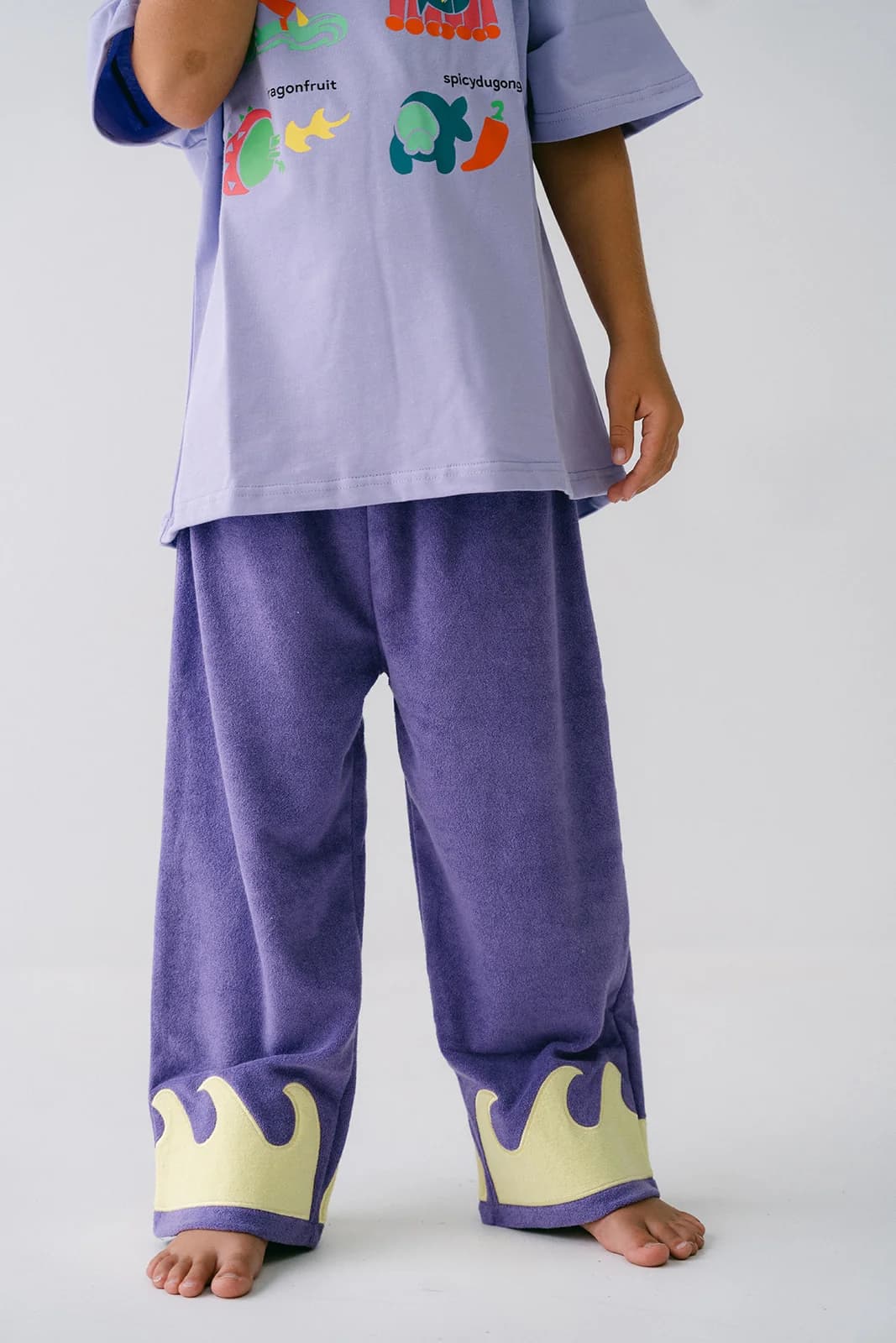 Wave pants purple/yellow